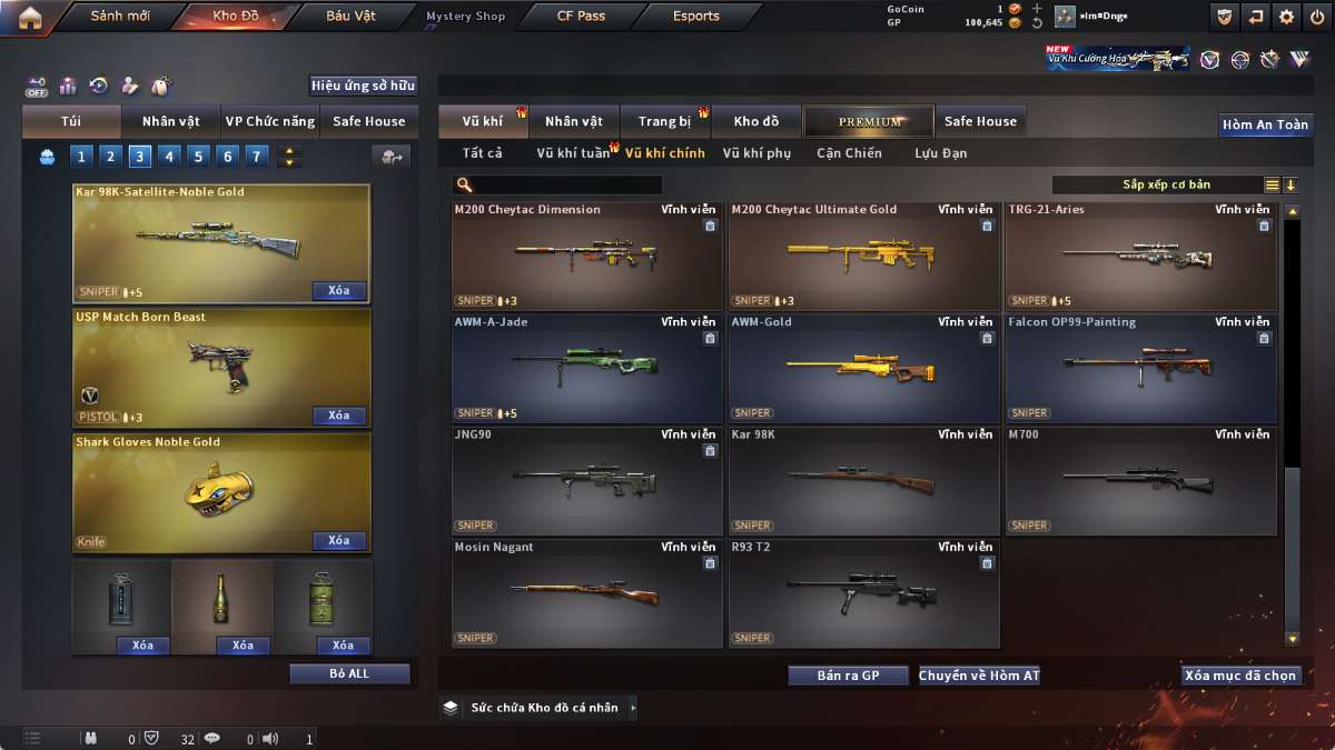 shop acc cf uy tin gia re